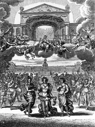 Een scène uit Alceste door Jean Baptiste Lully (Giovanni Battista Lulli) (1632-1687)
