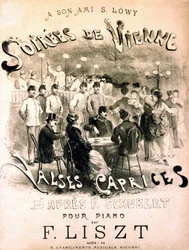 Affiche van de avonden van Wenen. Walsen caprices naar F. Schubert