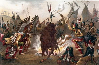 Amerikaanse Indiaanse ritueel: Sioux oorlogsdans