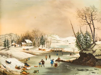 Amerikaanse winterlandschappen: Ochtend, na 1853 (olieverf op doek)