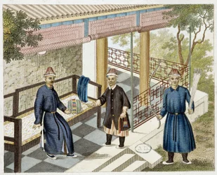 Boogschieten in China in de 19e eeuw