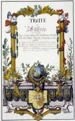 Artillerieverdrag - frontispice van het "Artillerieverdrag", door François Lingier, Straatsburg