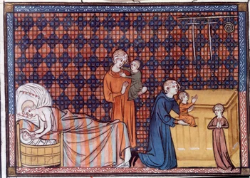 Geboorte en opvoeding van de koning van Frankrijk Lodewijk IX of Sint Lodewijk (1214-1270)