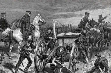 Blüchers mars naar Waterloo - Pruisische generaal Gebhard Leberecht von Blücher (1742-1819) leidde zijn troepen naar Waterloo