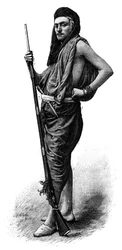 Camille Douls 1864-1889 Engelse ontdekkingsreiziger - gravure 1888