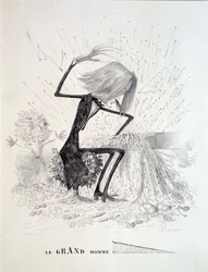 Cartoon met de componist Franz Liszt