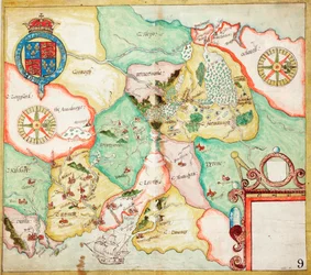 Centraal Ierland, Dublin naar Sligo, c.1600