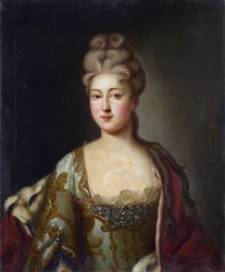 Portret van prinses Charlotte van Brunswick-Wolfenbuettel, vrouw van tsarevitsj Alexei Petrovich van Rusland