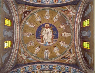 Christus Pantocrator met de apostelen