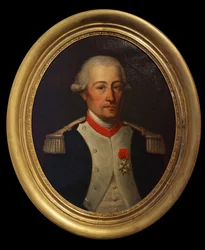 Graaf Laurent de Migot, luitenant-kolonel van het regiment van Artois draken, eind 18e eeuw