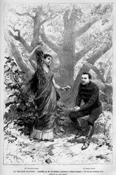 Duo van de derde akte met zangeres Marie van Zandt van de opera 