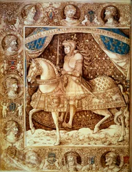 Ruiterportret van Louis XII (1462 - 1515), koning van Frankrijk