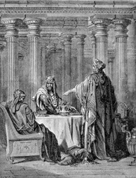 Boek van Esther. 19e eeuwse gravure.