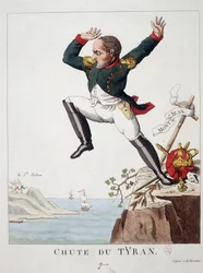 Val van de tiran: Napoleon springt van de berg St. John (De Slag bij Waterloo) naar het eiland St. Helene - in 