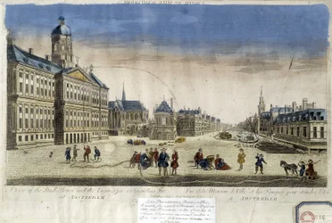 Eerste brandpompen voor het stadhuis van Amsterdam - Optische weergave