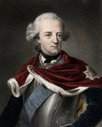 Frederik II van Pruisen - Frederik de Grote - gravure - 19e eeuw