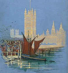 Voorkant van het boek, London Pictures, gepubliceerd in 1890