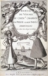 Frontispice van Diary of the Journey of the Knight Chardin, Persia and the East Indies, by the Black Sea and the Colchide