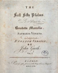 Frontispice van de Vijftig Eerste Psalmen, door Benedetto Marcello