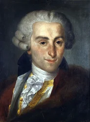 Giovanni Battista Sammartini 1700-1775. Italiaanse componist. Anoniem schilderij. Bologna civico museo Bibliografico Musicale.