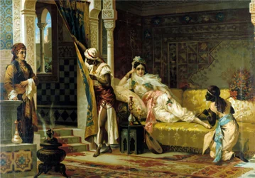 Harem. 19e-eeuwse chromolithografie.