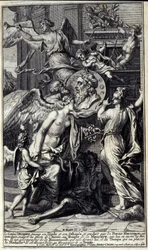 De geest van Homerus, die zijn Ilias en zijn Odyssee vasthoudt en geleid door heroïsche poëzie, wordt ondanks de inspanningen van de Afgunst geïntroduceerd in de tempel van herinnering, die zijn deuren opent. Hij wordt vergezeld door de Roem die voor hem u