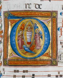 Initiaal van een pagina uit een verlucht codex