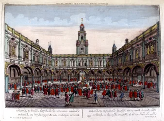 Interieur van de Royal London Stock Exchange - Optisch uitzicht