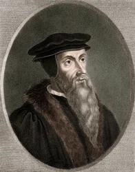 John Calvin - Jean Calvin 1509-1564 - gravure - 19e eeuw