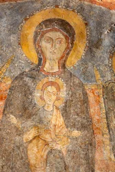 Madonna met kind tussen de aartsengelen, detail