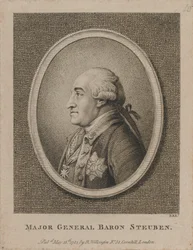 Generaal-majoor Baron Steuben (ets)