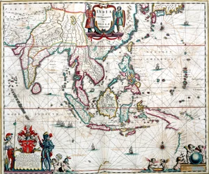 Kaart van Azië uit de Blaeu Atlas