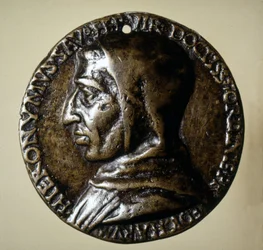 Medaille met de beeltenis van Savonarola (Girolamo Savonarola) - 16e eeuw