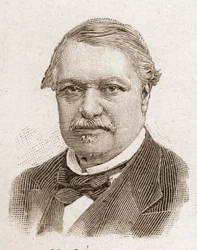 Leden van de Academie Francaise in 1895: portret van Leon Say (1826-1896), Franse econoom en politicus.