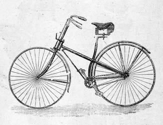 Model van fiets met recht frame