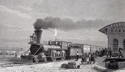 Station Omaha, startpunt van de Pacific Railway - in 