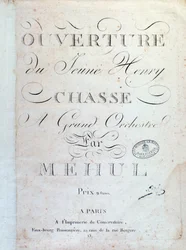 Openingspagina, La Chasse van de opera Le jeune Henri door Mehul (1797)