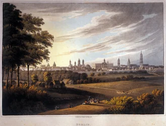 Overzicht van de stad Berlijn in Duitsland. 1814