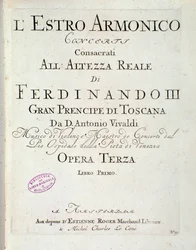 Pagina van muzikale partituur van L