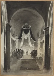 Peter en Paul Kathedraal Decoratie voor de Begrafenisceremonie van Peter III en Catharina II