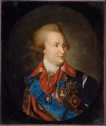 Portret van prins Tauris, generaal veldmaarschalk en staatsman Grigori Aleksandrovitch Potemkine (1739-1791). De favoriet van tsarina Catharina II (1729-1796)