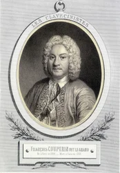 Portret in medaillon van François Couperin genaamd Le Grand, n.d. 19e eeuw