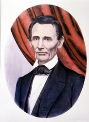 Portret van de Amerikaanse president Abraham Lincoln (1809 - 1865).