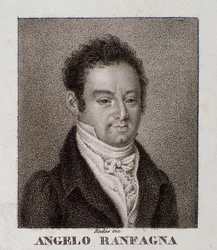 Portret van Angelo Ranfagna (gravure)
