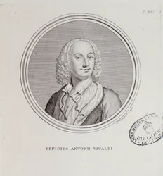 Portret van Antonio Vivaldi (gravure)