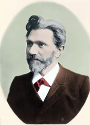 Portret van August Bebel (1840-1913), Duitse politicus.