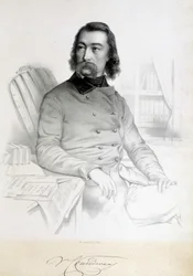 Portret van Barthelemy Prosper Enfantin, ook wel Père Enfantin (1796-1864), saint-simonist