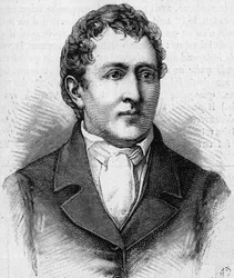 Portret van Carl Wilhelm Scheele (1742-1786), Zweeds chemicus. (Naar een portret uit die tijd.) Gravure in ‘La Nature: revue des sciences et de leurs applications aux arts et à l