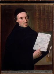 Portret van Carlo Zuccari (1704-1792) Italiaanse componist en violist