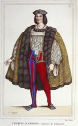 Portret van Karel II van Amboise (1473-1511) Heer van Chaumont.